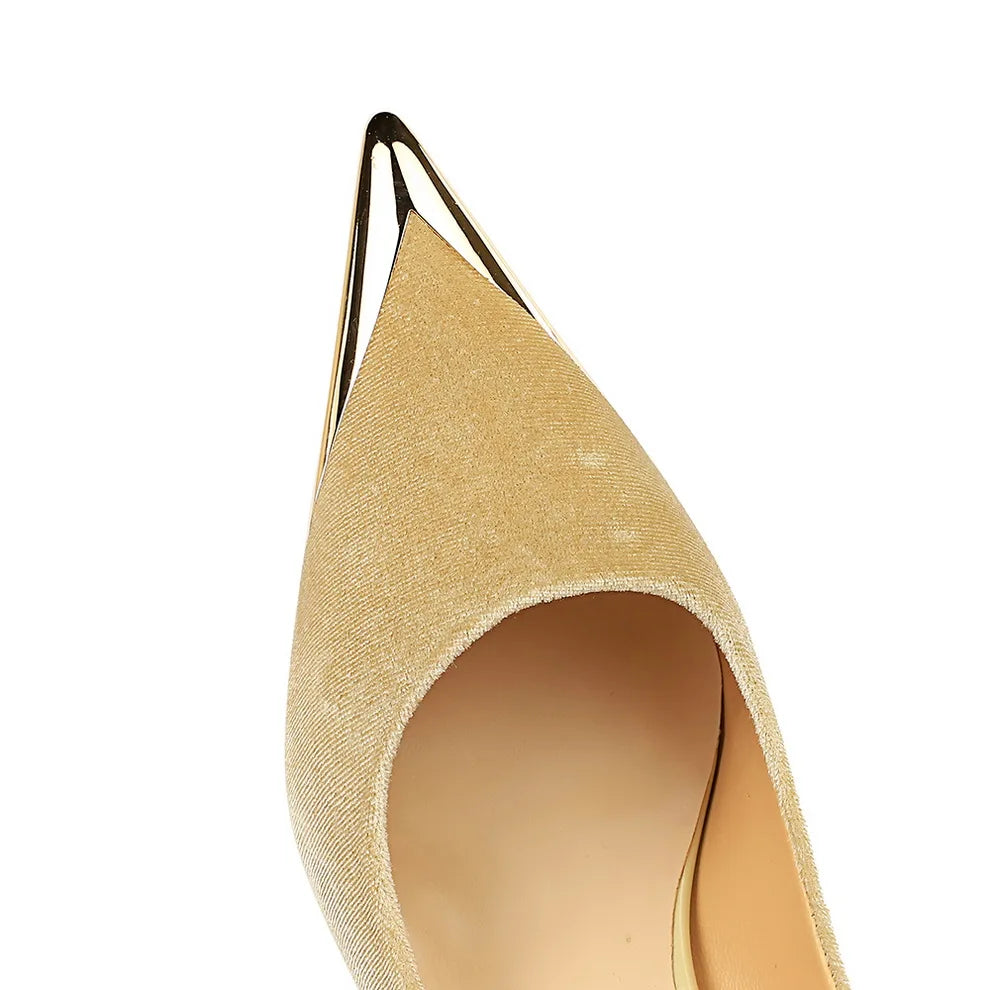 BIGTREE Velvet Wine Glass Heels – Sexy Pointed Party Pumps for Women