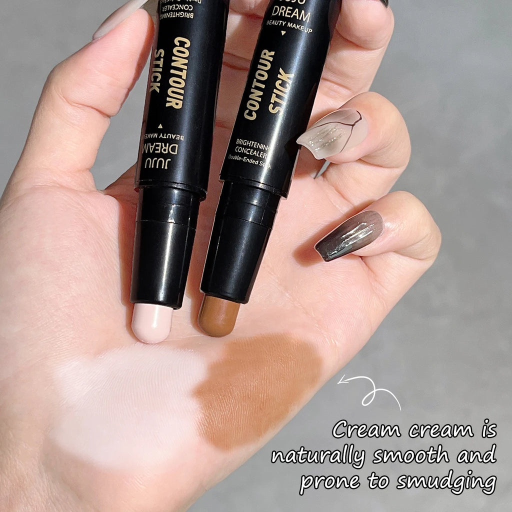 Dual-Ended Contour Stick – Long-Lasting Foundation & Concealer for Dark Circles
