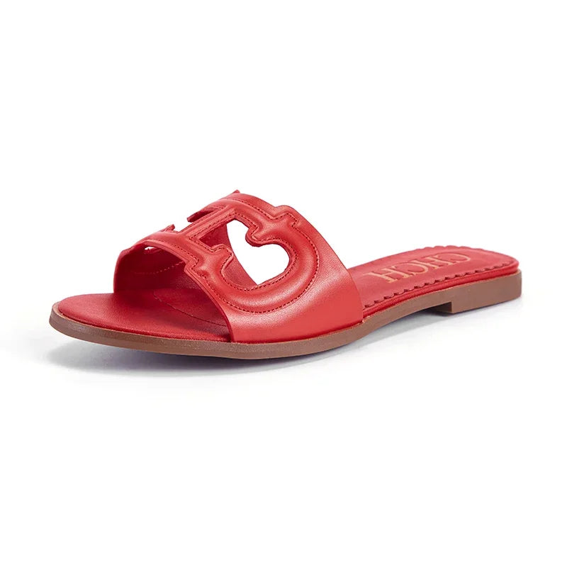 Women's Slippers Simple Black Flat Flat Women's Shoes Home Indoor Slippers