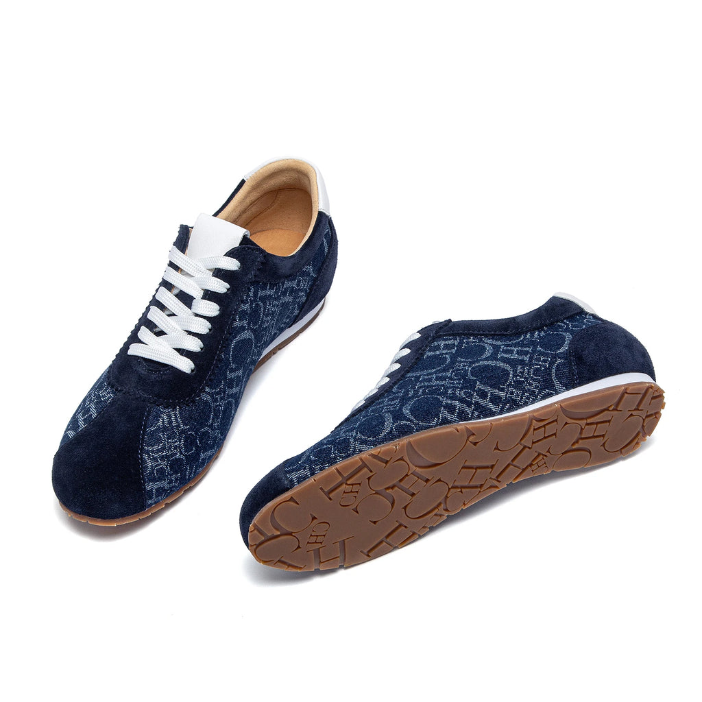 Women's Tennis Shoes Retro Splicing Design Lace up Shoes Comfortable Women's Walking Shoes