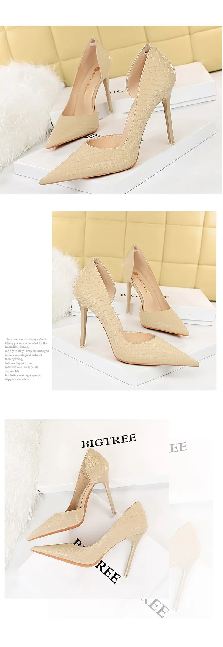 BIGTREE Snakeskin Stiletto Heels – Retro Luxury Pumps for Women