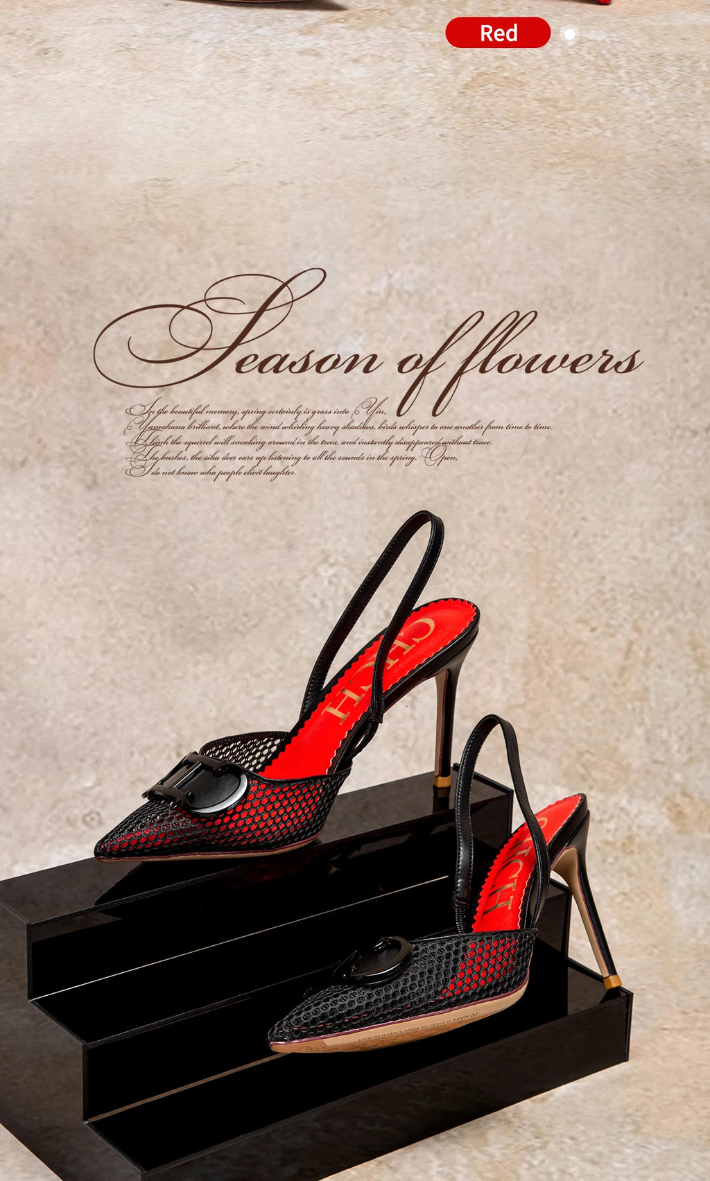 Women's High Heels Breathable Mesh Black Business Sandals 9cm