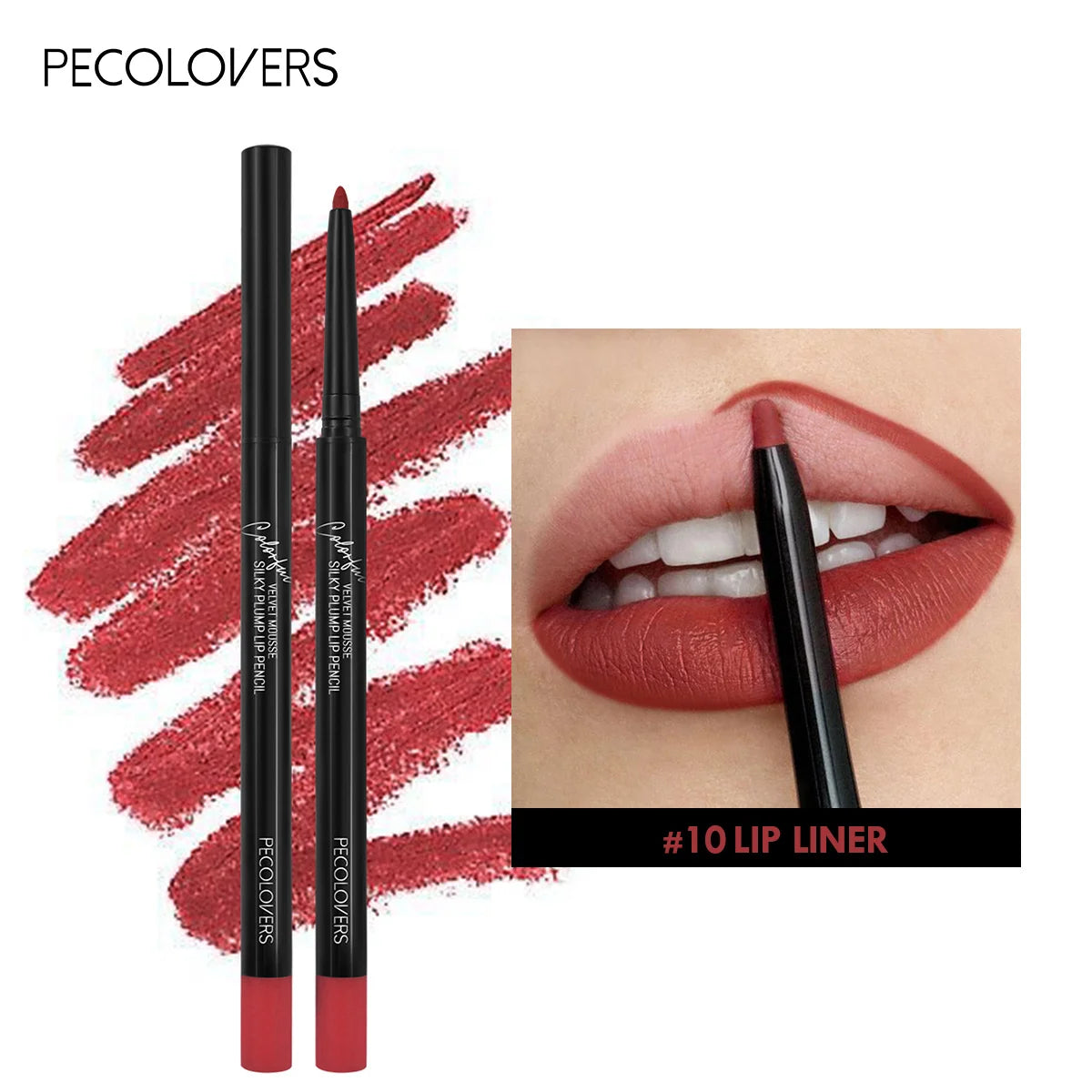 Waterproof Matte Lip Liner – Long-Lasting, Moisturizing, 12 Colors