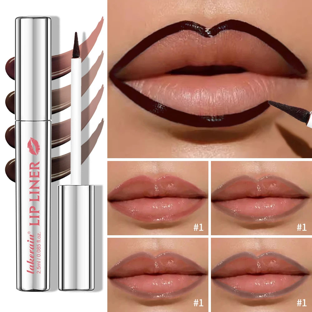 Waterproof Peel-Off Lip Tint – Long-Lasting Matte Lip Liner & Gloss, Brown