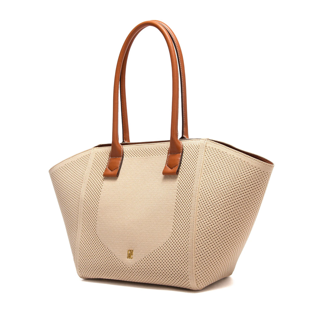 Women's Tote Bag Summer New Fabric Hollow Design Large Capacity