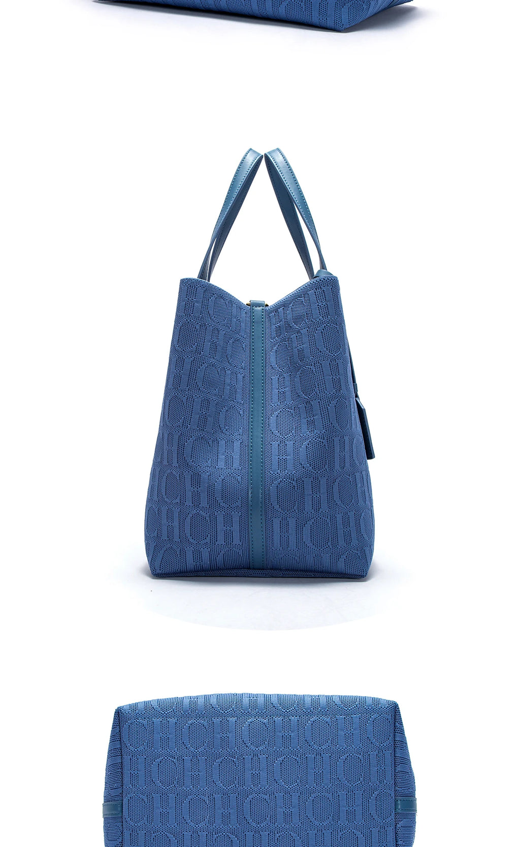 Tote Bag New Large Capacity Black Simple Knitted Shopping Bag 27*20*28cm