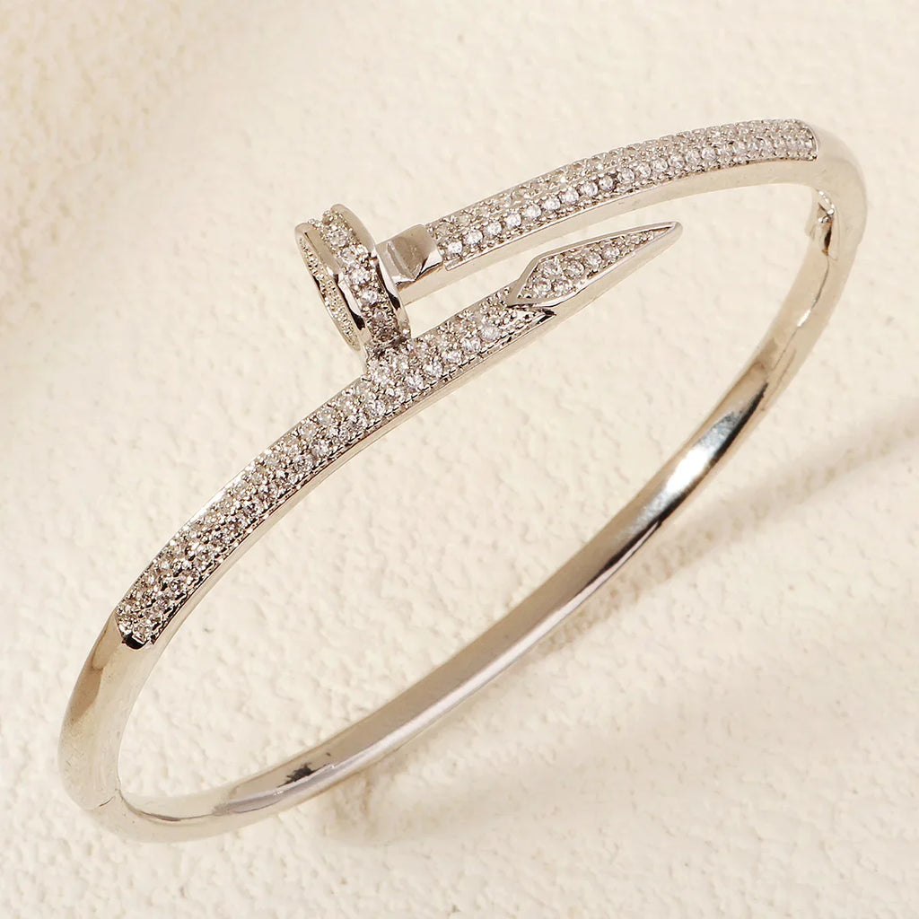 Stylish zircon screw bracelets for women