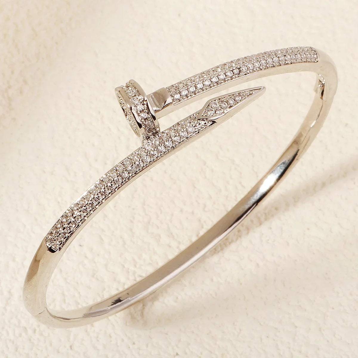 Stylish zircon screw bracelets for women