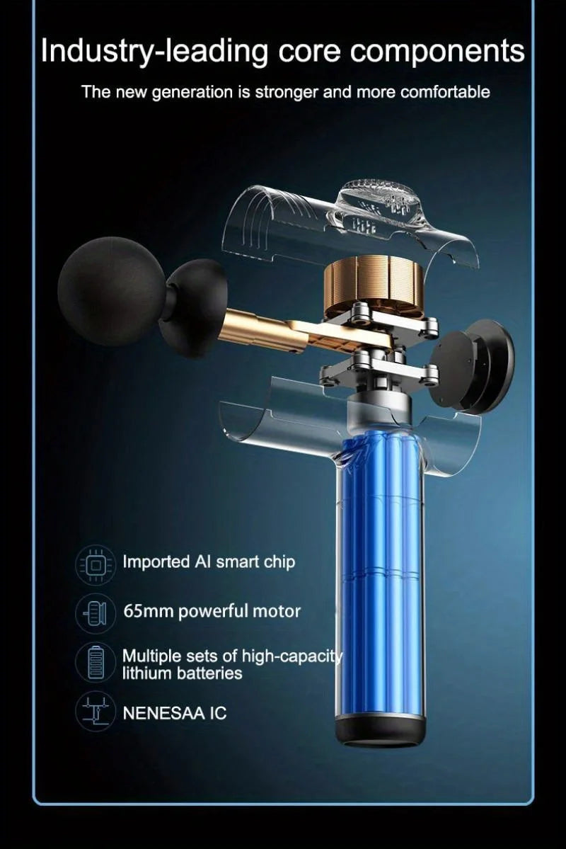 Portable Fascia Massage Gun – Vibration Therapy for Body, Neck & Back