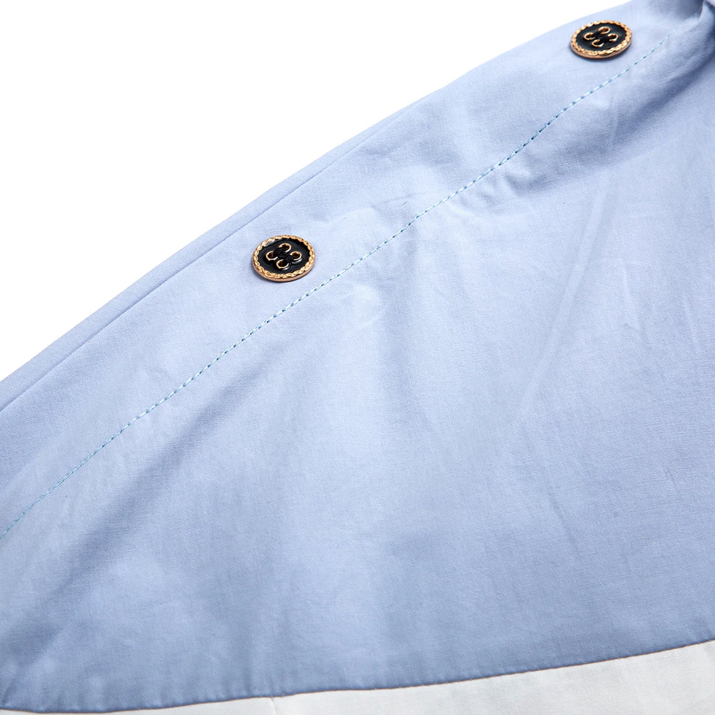 Women's Shirt High Quality Splicing Color Contrasting Long Sleeve Business Shirt Commuter Women's Wear