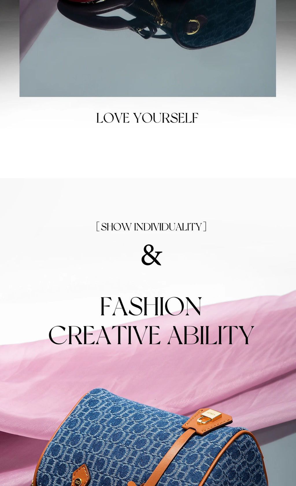 Women's Shoulder Bag Cowboy Splicing Pillow Bag, Casual Party