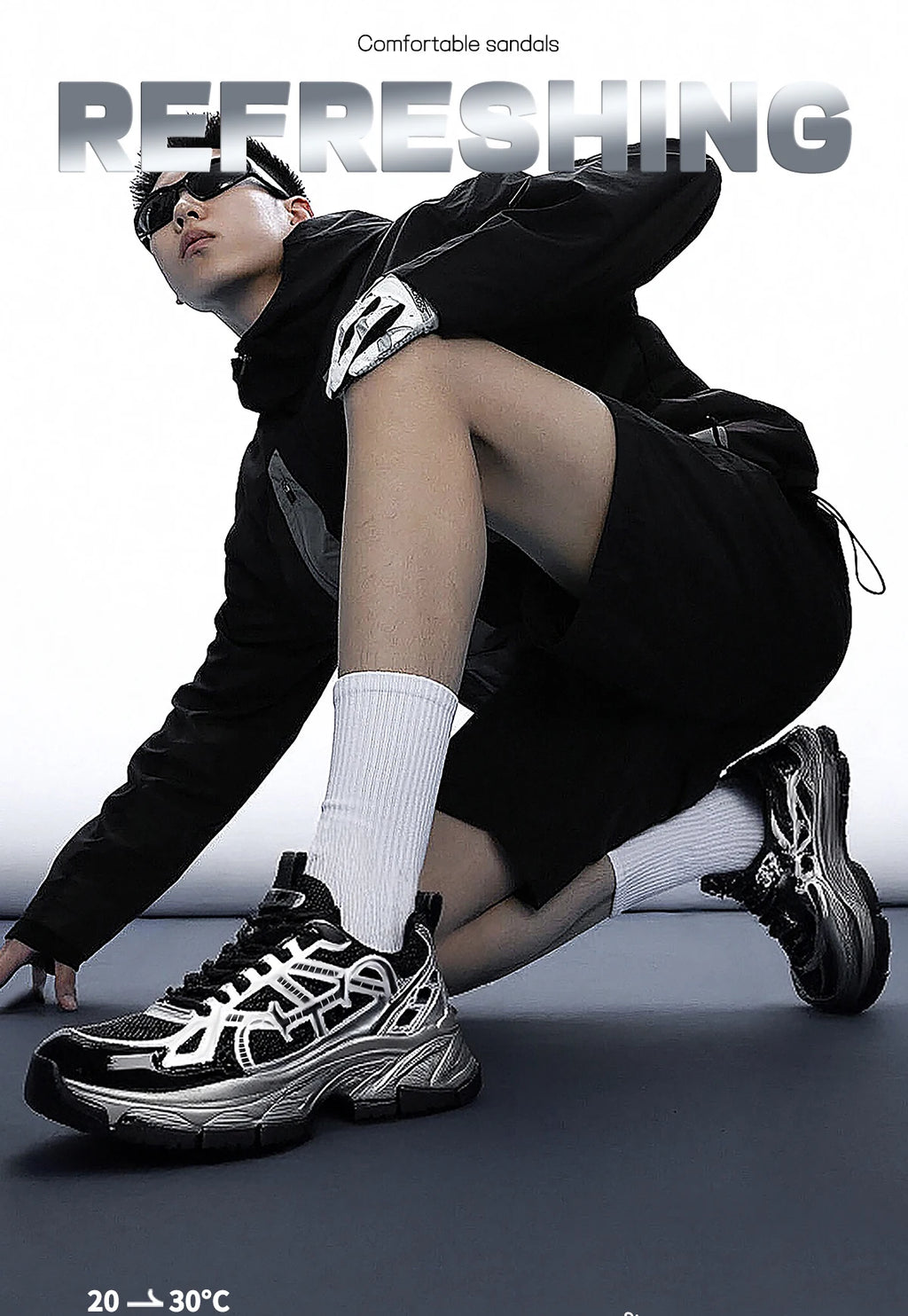 Men's Casual Shoes Summer New Silver Breathable Mesh Outdoor Vulcanized Shoes