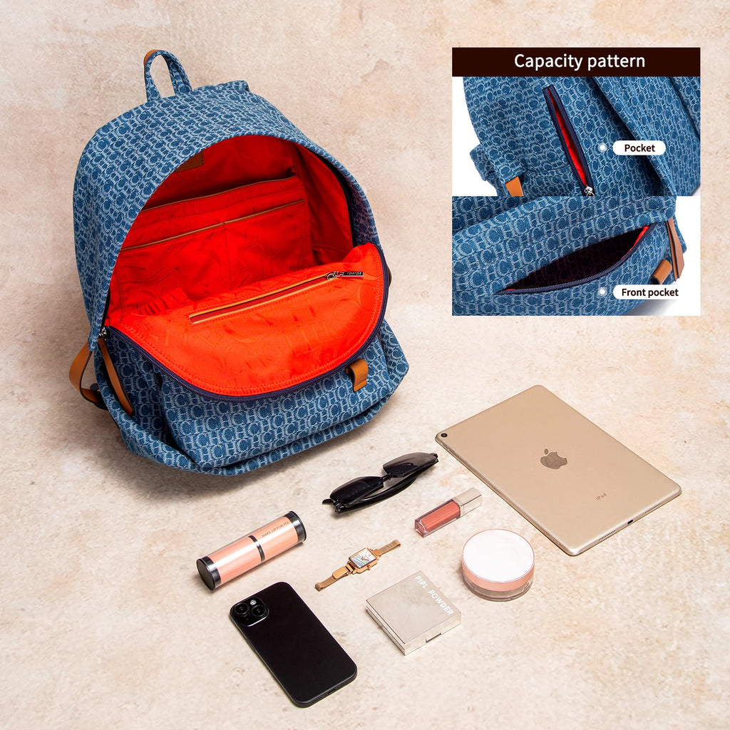 Backpack 20in Large Capacity Lightweight Foldable Storage Backpack Travel Bag Computer Bag