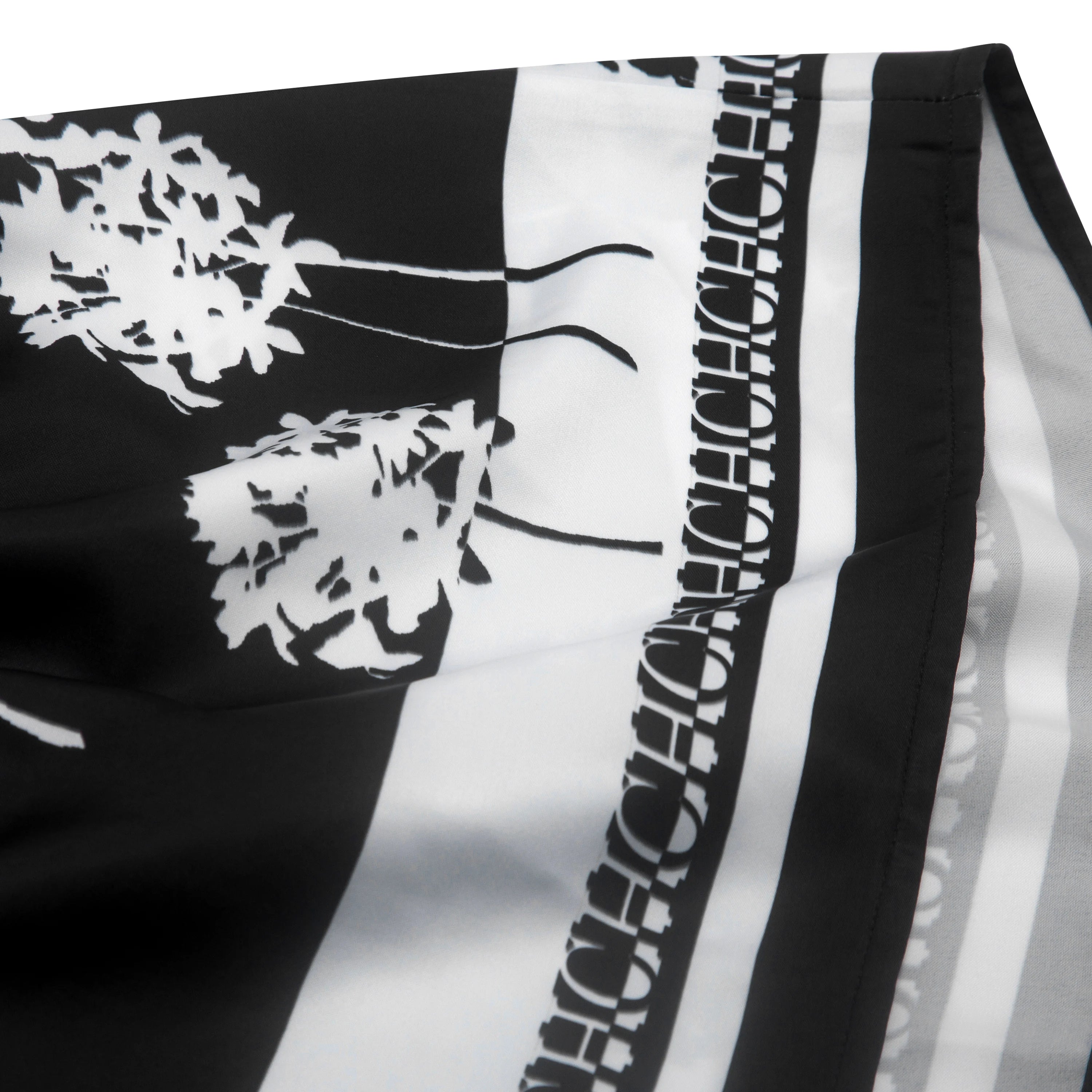 Women's Long Dress Summer New Black Printed Sexy Hanging Collar Dress Casual Party