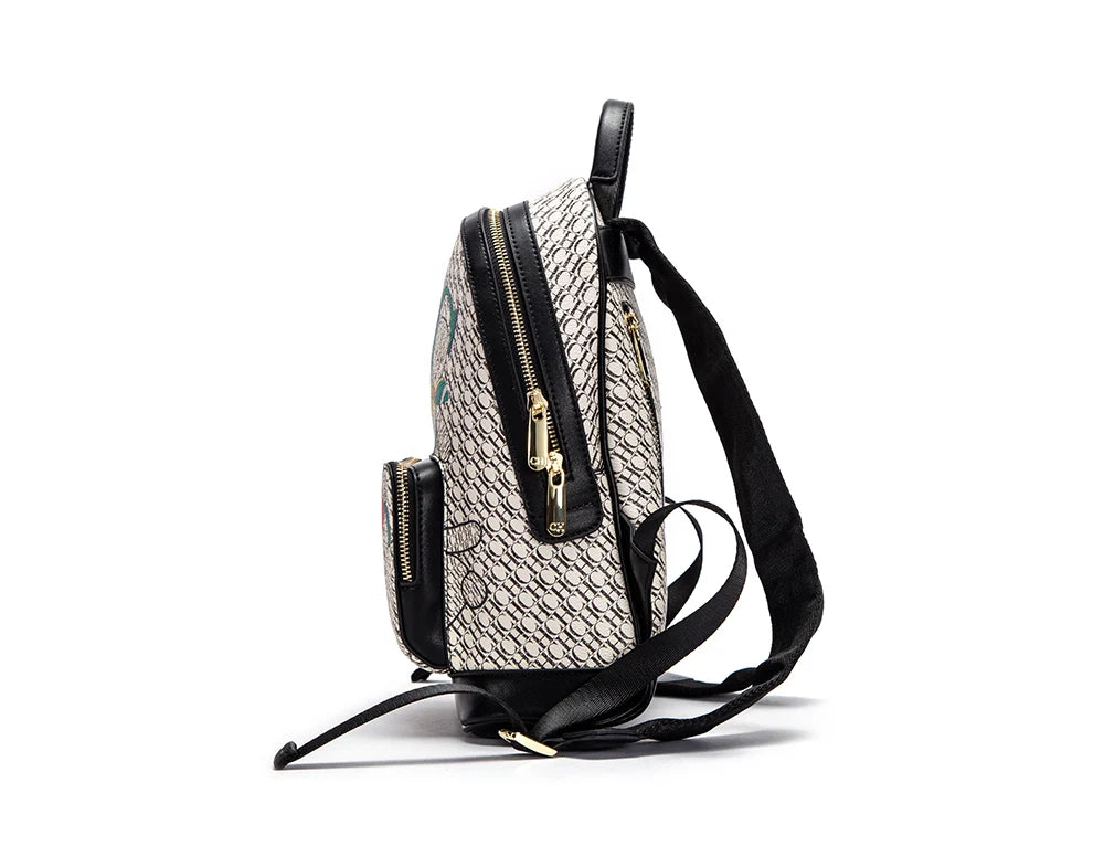 Alphabet Women's Backpack Large Capacity Design Luxury Brand Fashion Little Bear Cartoon Pattern