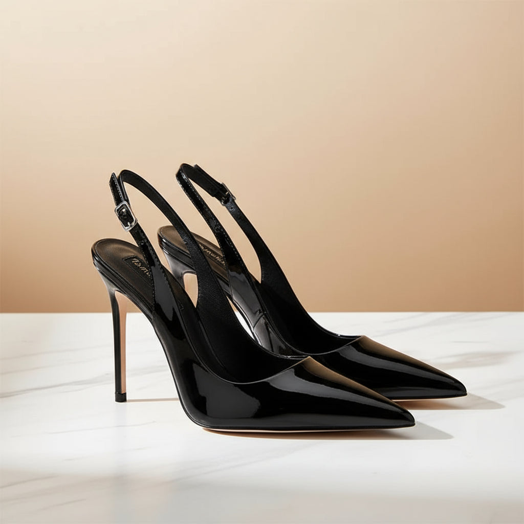 Sexy Pointed-Toe Strappy Heels – Summer Patent Leather Party Sandals for Women