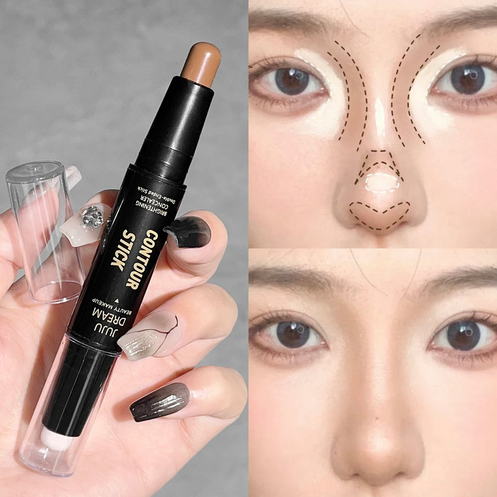 Dual-Ended Contour Stick – Long-Lasting Foundation & Concealer for Dark Circles