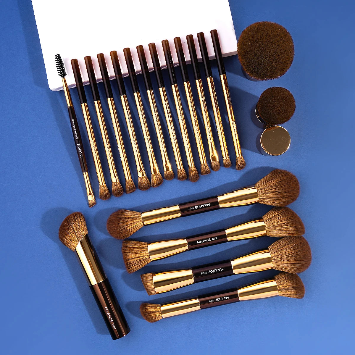20-Piece Pro Makeup Brush Set – Double-Ended for Foundation, Blush & Eyeshadow