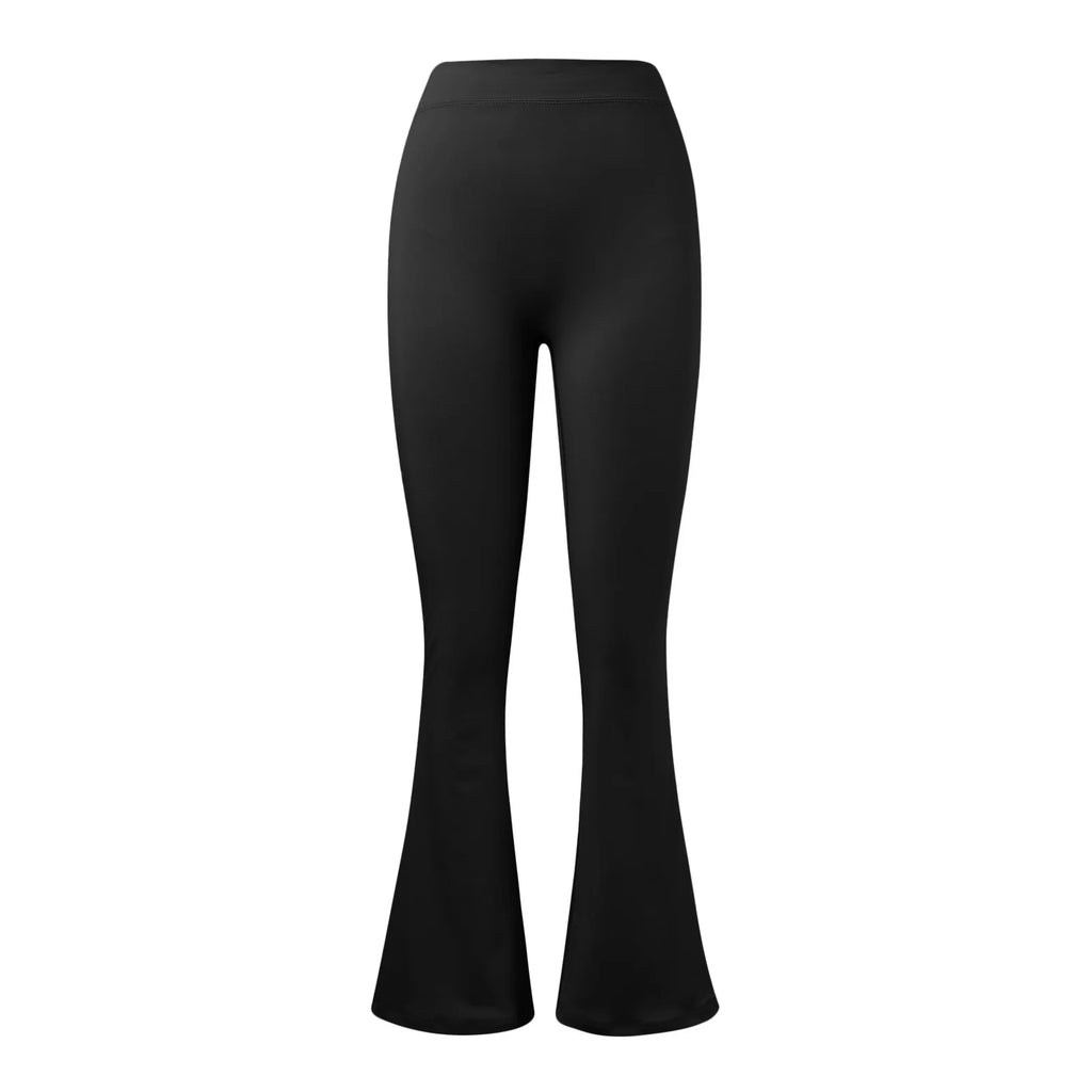 Fashion Micro Horn Women’s Leggings – High-Waist V-Back, Push-Up Gym & Casual Slim Pants