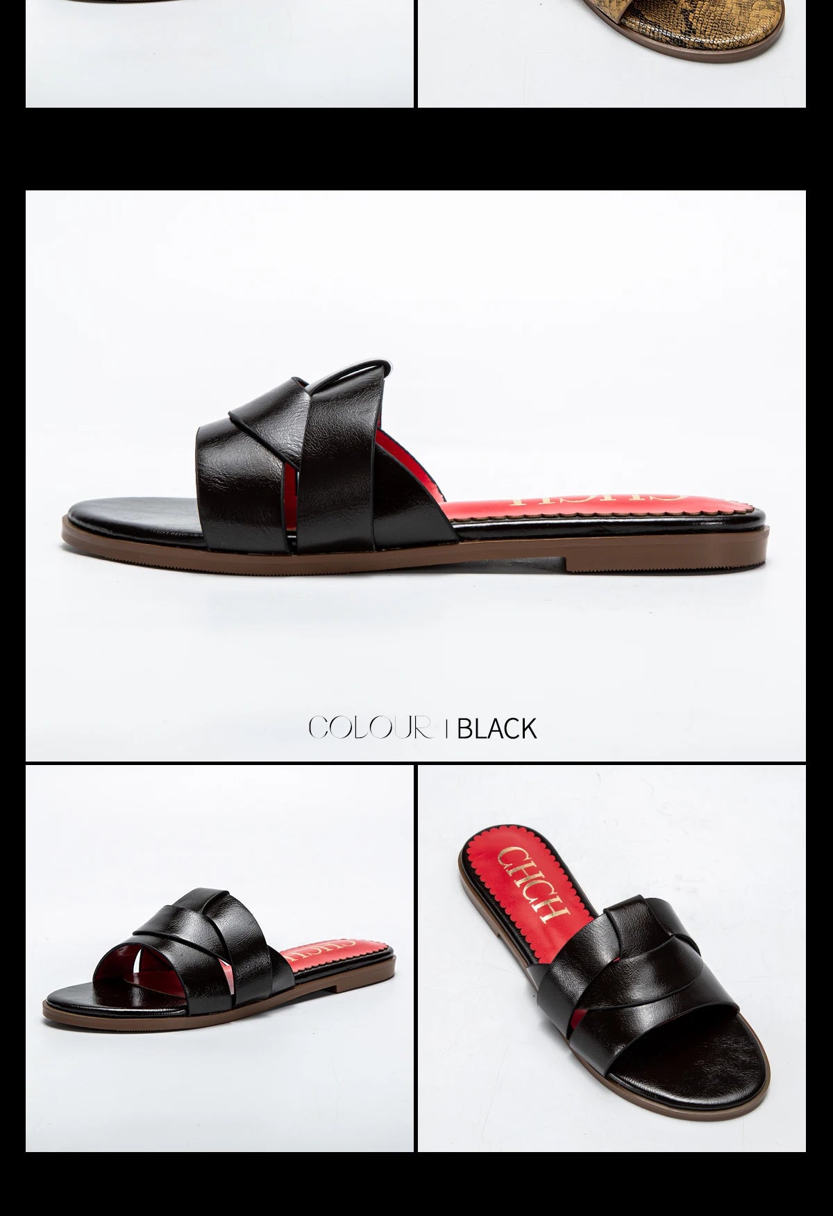 Women's Slippers Simple Cross Belt Design Beach Shoes