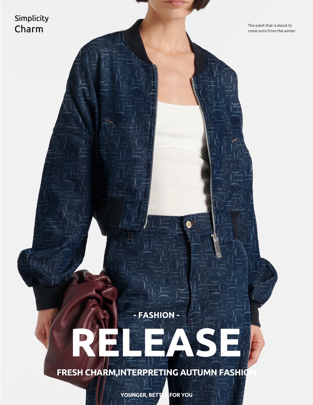 Women's Jacket New Denim Casual Top Simple Coat