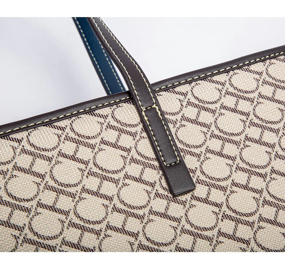 Women's Tote Bag New Fabric Splicing Handbag Large Capacity