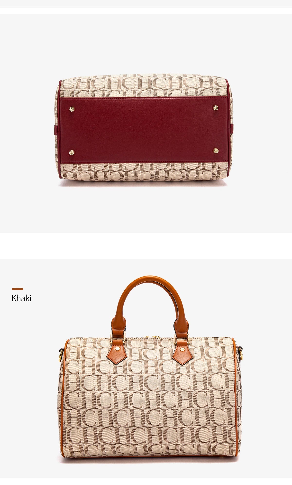 Women's Pillow Bag Autumn/Winter New Collection Letter Handbag Brown Boston Bag