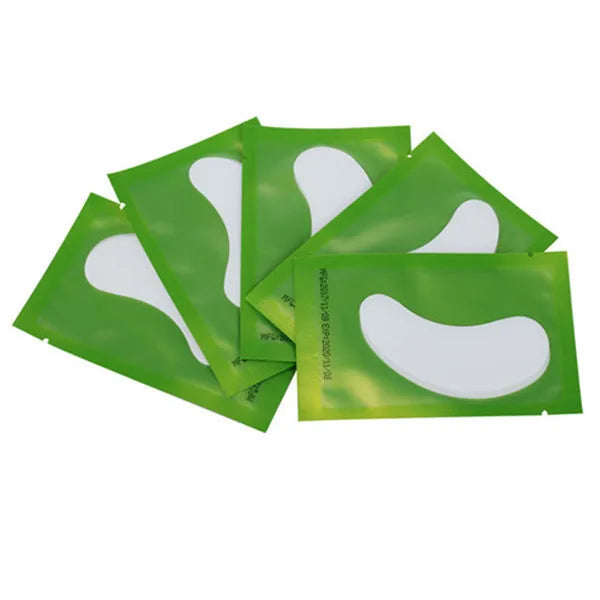50 pairs of eyelash extension lower eye masks, makeup patches, and stickers for eyelash application.