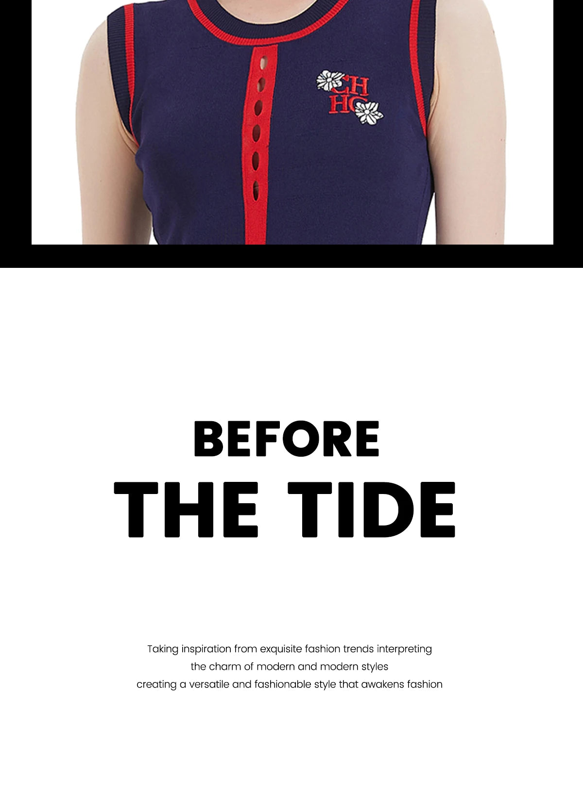 Women's Dress New Sleeveless Knitted Long Dress Simple navy blue Business