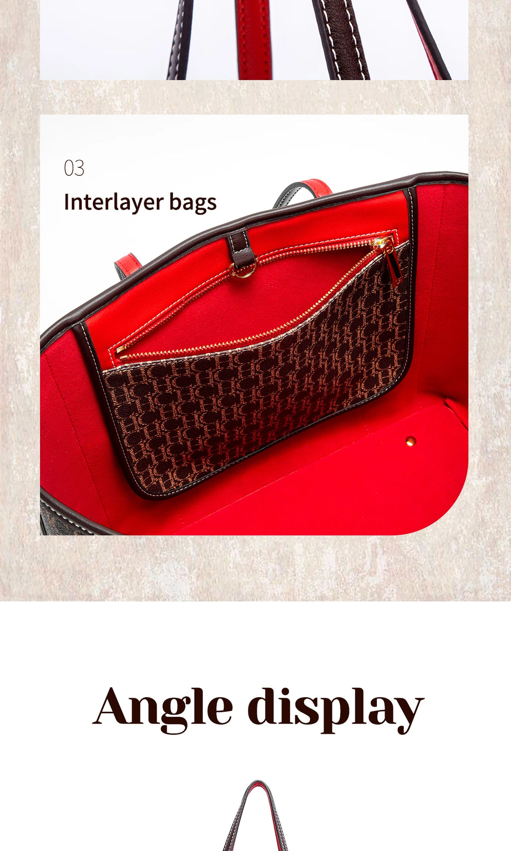 Women's Tote Bag New PVC Large Capacity Splicing Design Women's Bag Commuter Coffee Color Handbag