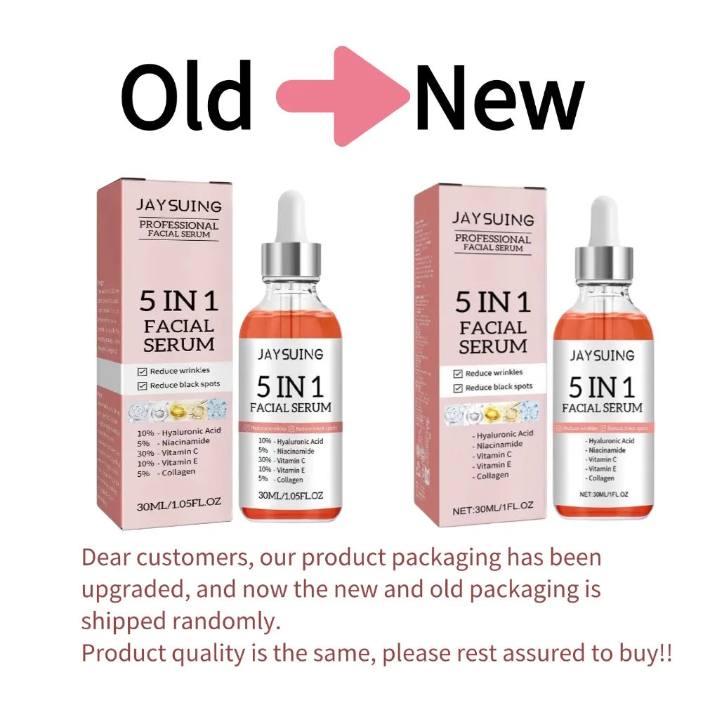 5-in-1 Face Serum – Vitamin C & Hyaluronic Acid for Glowing Skin