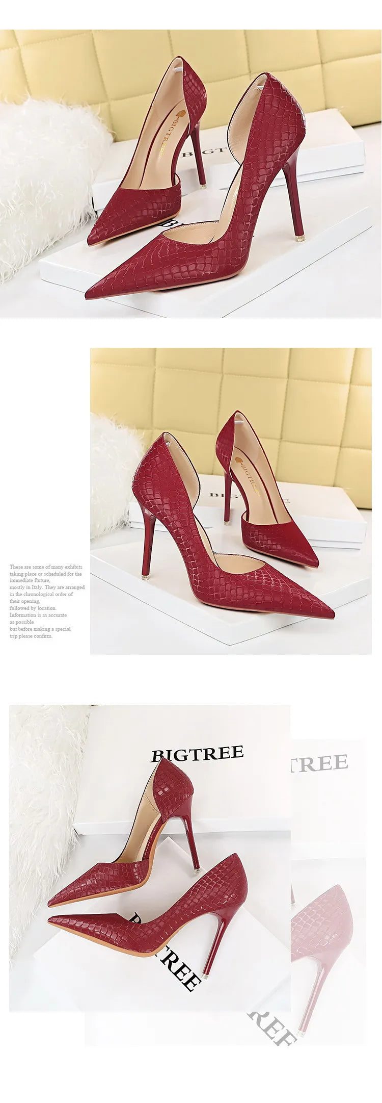 BIGTREE Snakeskin Stiletto Heels – Retro Luxury Pumps for Women