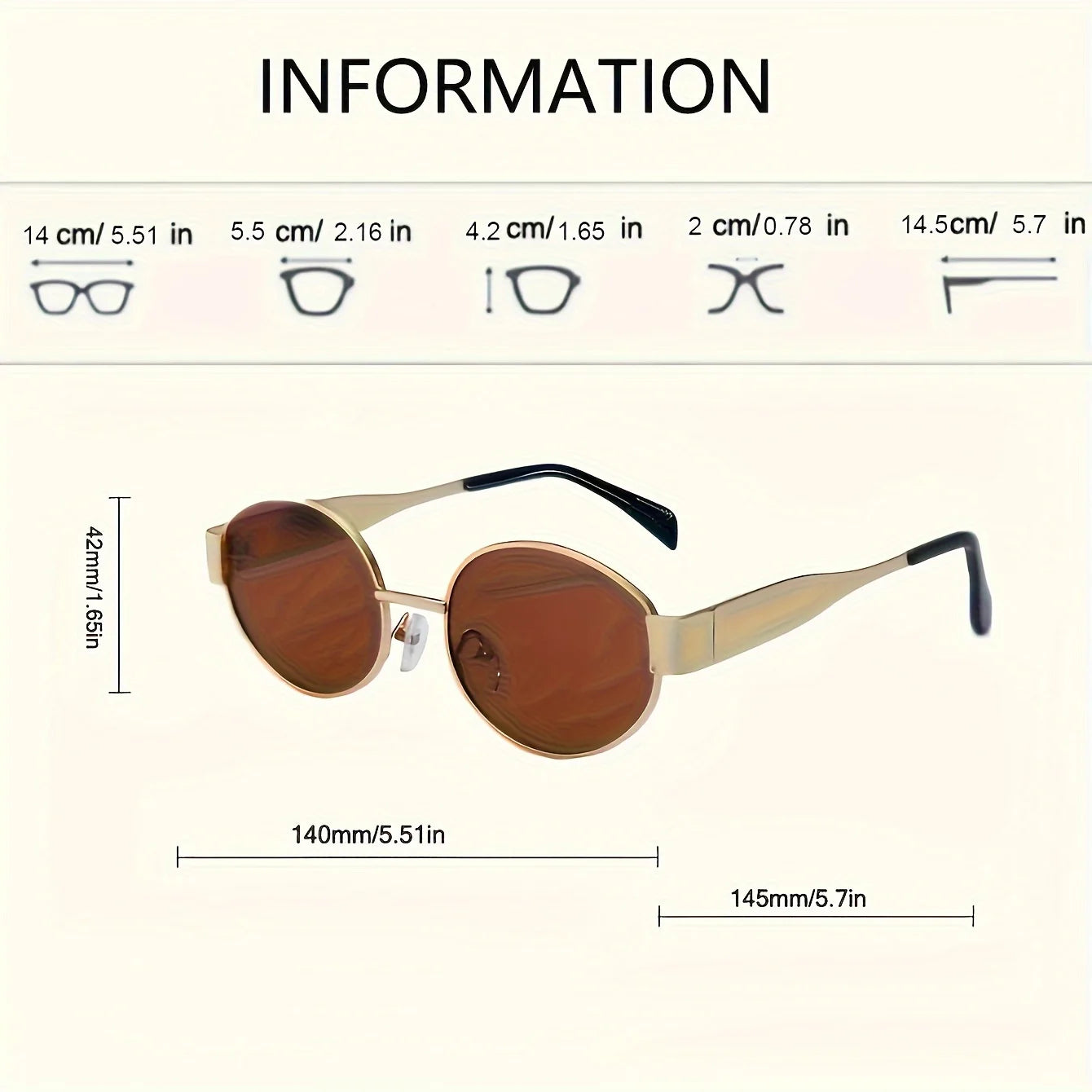 Oval Sunglasses for Women Trendy Metal Frame Sun Glasses Classic Shades
