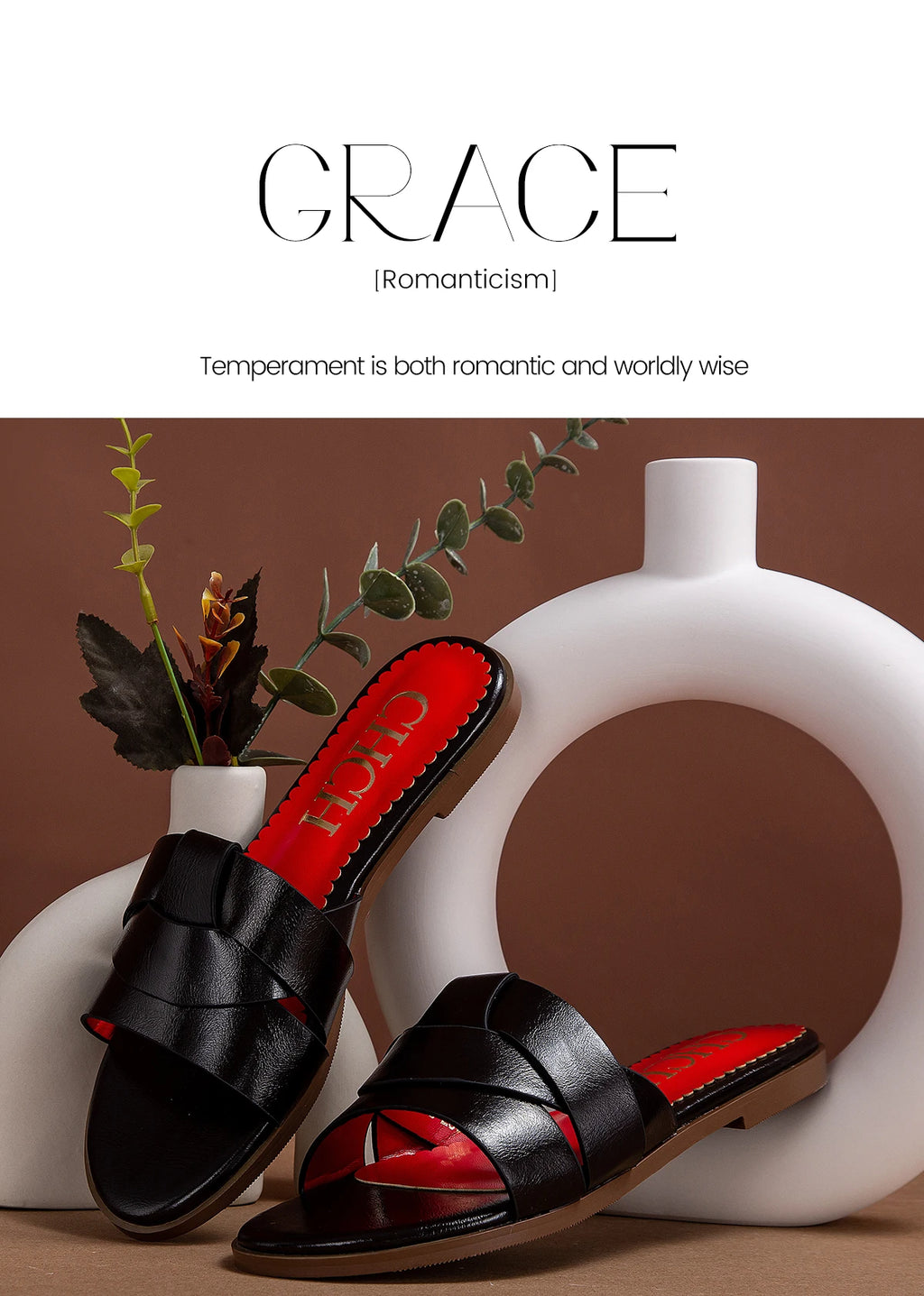 Women's Slippers Simple Cross Belt Design Beach Shoes